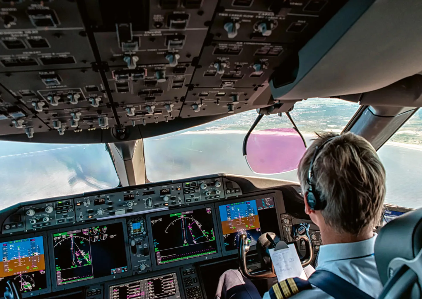 Spaka ett flygplan i en simulator