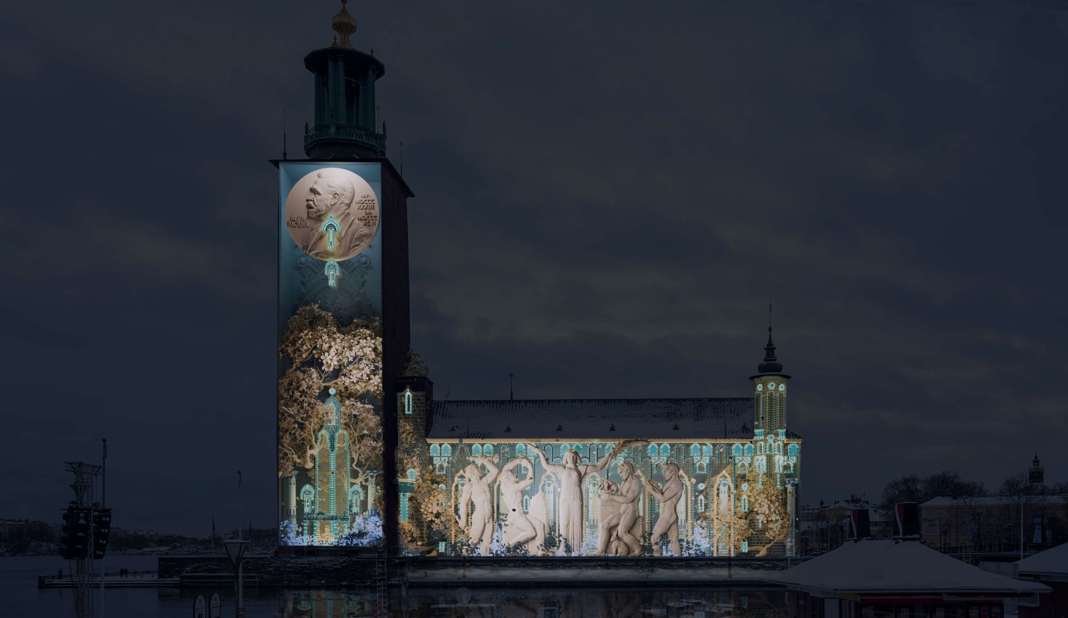 Stadshuset Nobel Week Lights 2025