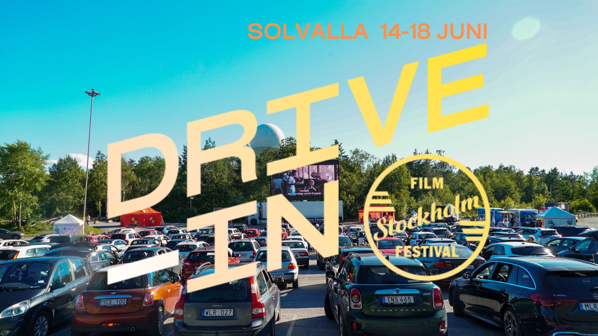 Allt inför Nordens största Drive-in-bio i Stockholm