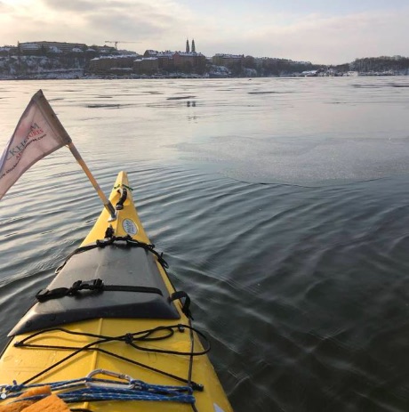 Vinterpaddling i Stockholm City