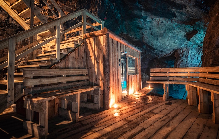 Äventyrsbastu under jord